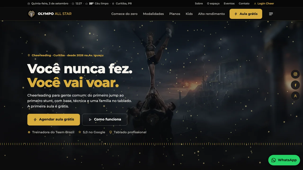 A home de Olympo All Star refeita por Leandro Furtado