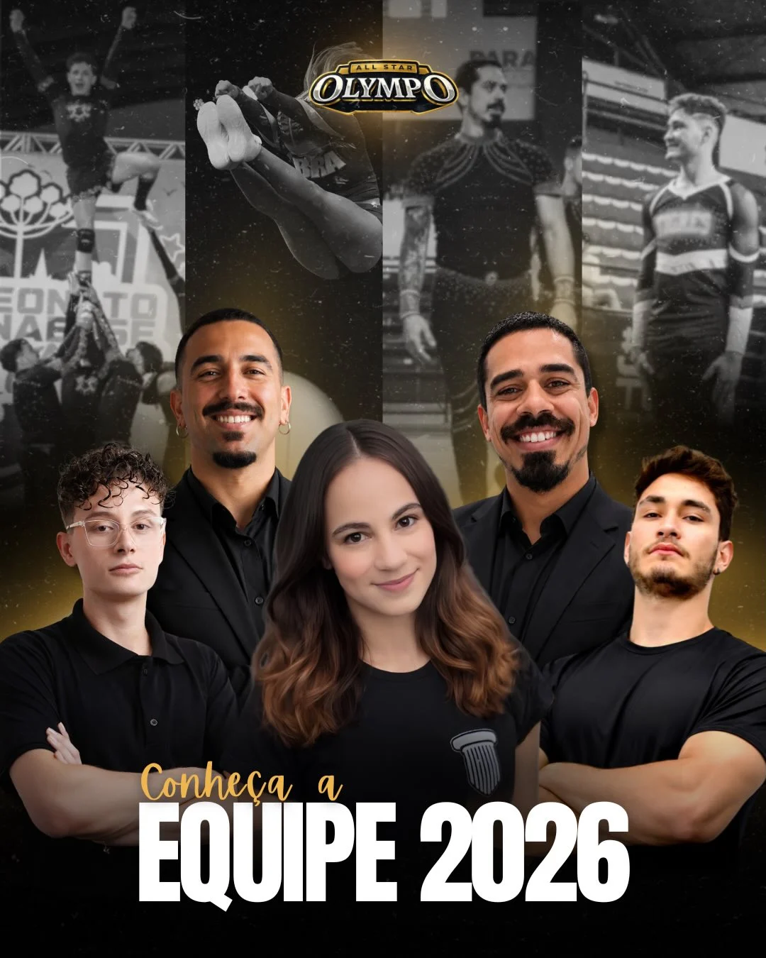 A equipe técnica do Olympo: Juan, Eduardo, Bianca, Caio e Yan
